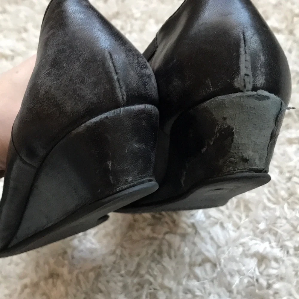 AGL Black Low Wedges, used